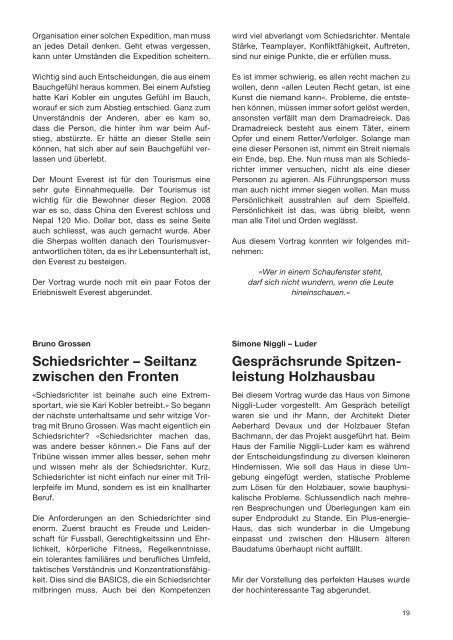 Vereinsheft Ausgabe 2 / 2012 als PDF - Pro Holz Schweiz