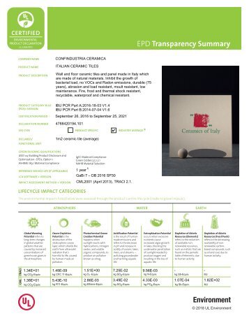 EPD - Confindustria Ceramica - Italian Ceramic Tiles - 0.4MB