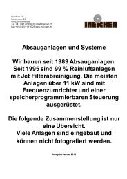 Absauganlagen und Systeme Wir bauen seit 1989 ... - Ineichen AG