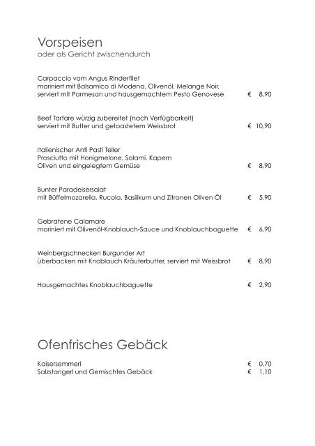 Download der Speisekarte