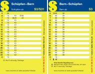 Schüpfen–Bern S3/S31 Bern–Schüpfen S3 - S-Bahn Bern