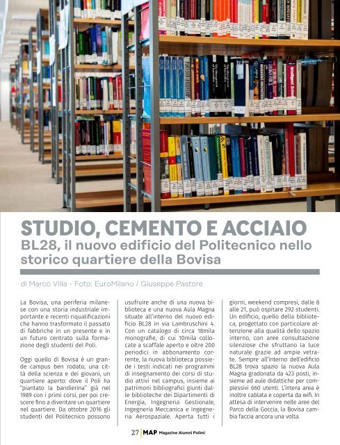 MAP - Magazine Alumni Politecnico di Milano #1