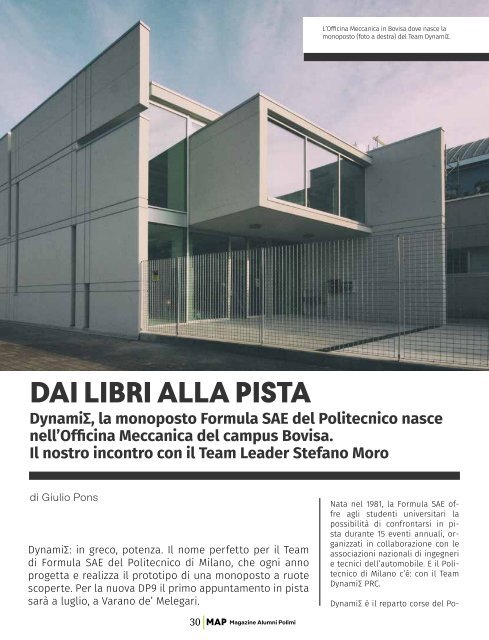 MAP - Magazine Alumni Politecnico di Milano #1