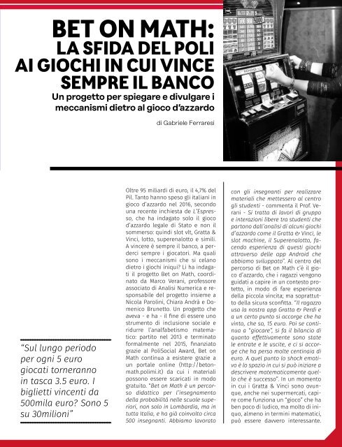 MAP - Magazine Alumni Politecnico di Milano #1