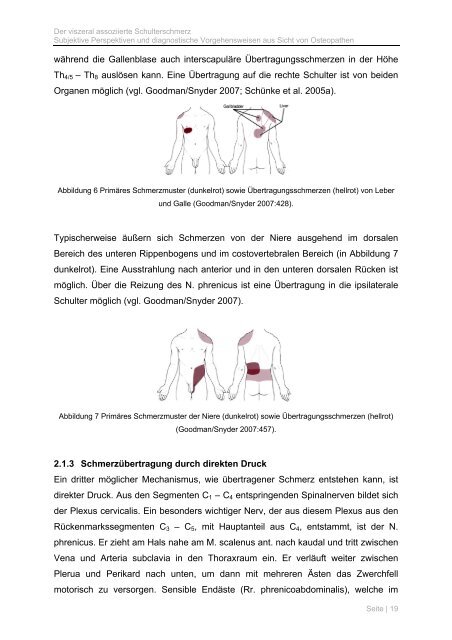 2 Der viszeral assoziierte Schulterschmerz - Osteopathic Research