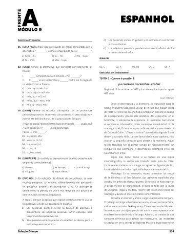 08.ESPANHOL - ENEM SEMI EXTENSIVO 2020 - LIVRO 3