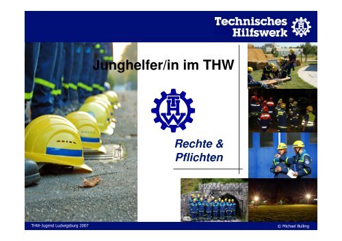 Junghelfer/in im THW Rechte & Pflichten - THW-Jugend Ludwigsburg