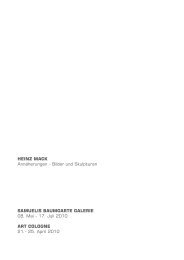 Katalog Heinz Mack - Samuelis Baumgarte Galerie