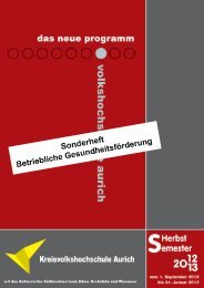 Sonderheft - Kreisvolkshochschule Aurich