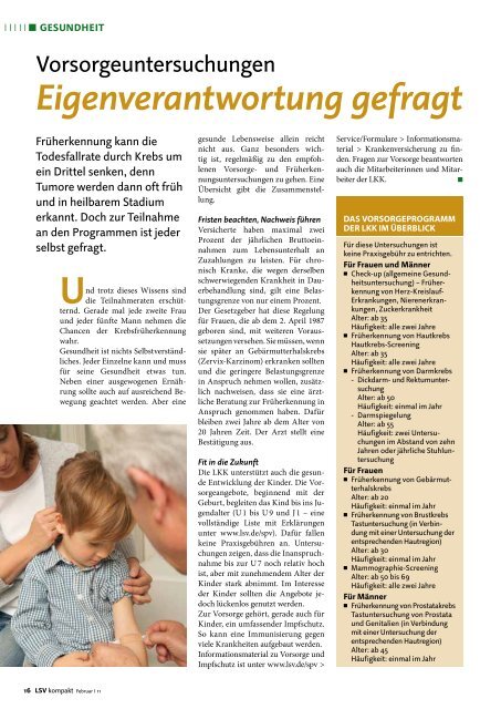 LSV kompakt Februar 2011 - Die Landwirtschaftliche ...