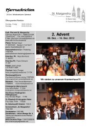 2. Advent 08. Dez. – 16. Dez. 2012 - St. Margaretha Emstek