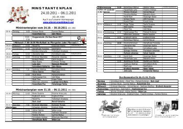 MINISTRANTENPLAN