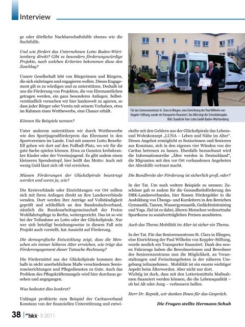 Ausgabe 03/2011 - Der Landesseniorenrat Baden-Württemberg eV