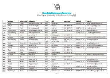 Experten-Liste aktuell_25. Februar 2011 - Hundehalterbrevet