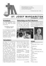 Nach - gedacht: „Jahr des Priesters“ - 5., Pfarre St. Josef