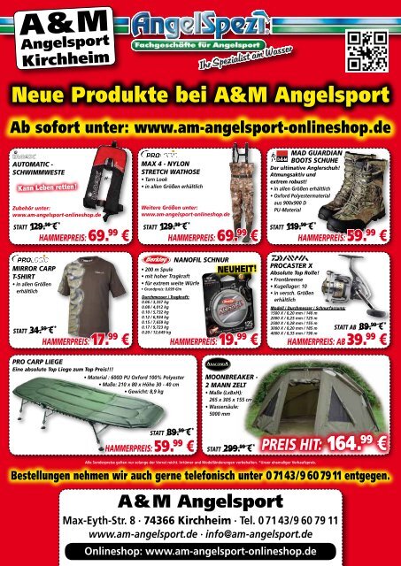 info@am-angelsport.de Onlineshop - A&M Angelsport