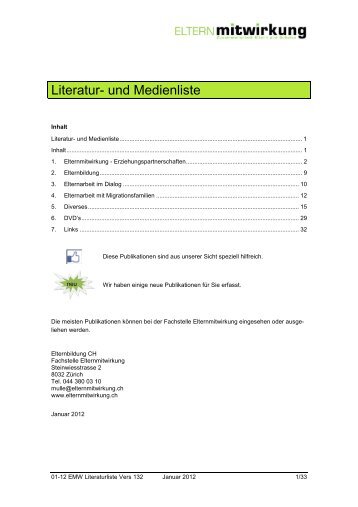 Download Liste - Fachstelle Elternmitwirkung