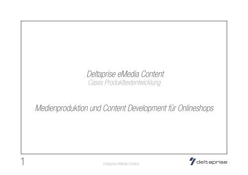 Unternehmensstruktur - Deltaprise GmbH