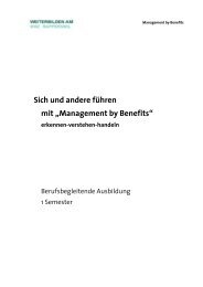 Sich und andere führen mit „Management by ... - BWZ Rapperswil