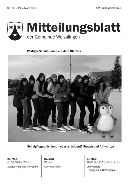 Mitteilungsblatt - Weisslingen