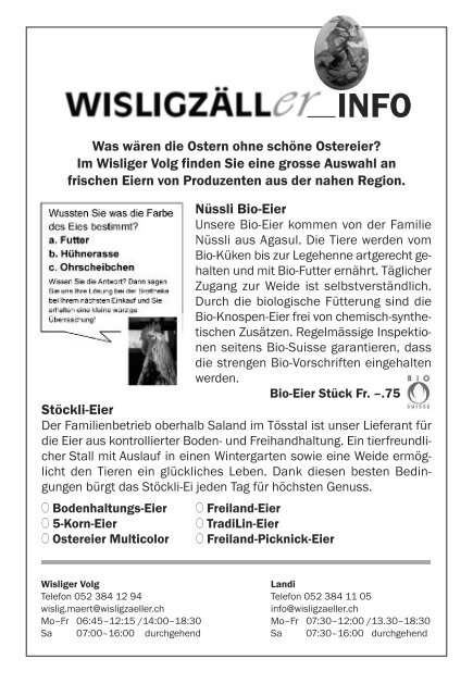 Mitteilungsblatt - Weisslingen