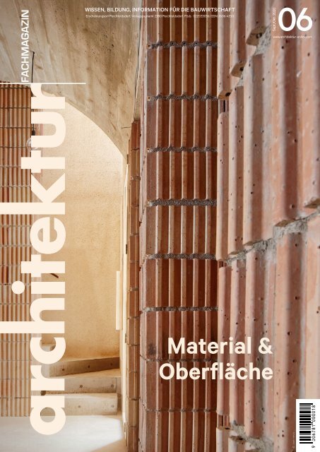 architektur Fachmagazin Ausgabe 6 2020