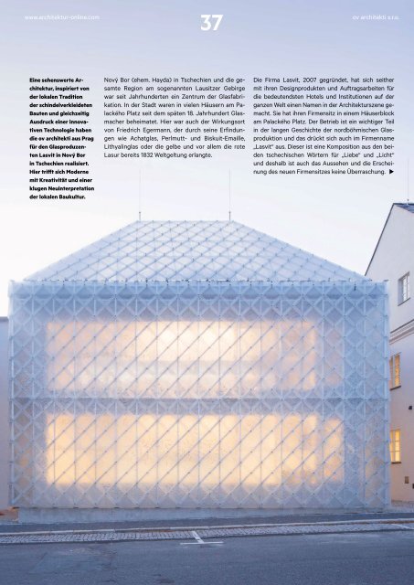 architektur Fachmagazin Ausgabe 6 2020