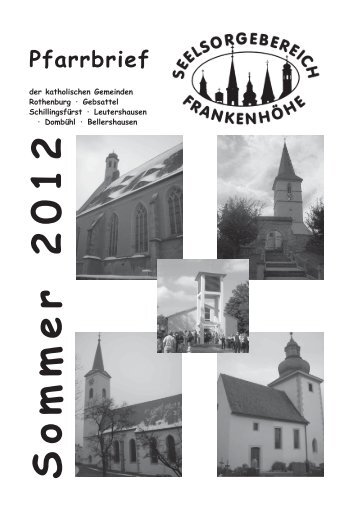 Pfarrbrief - Pfarrei St. Johannis Rothenburg / St. Laurentius Gebsattel