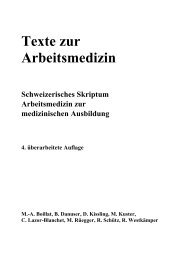 Texte zur Arbeitsmedizin - Institut für Sozial- und Präventivmedizin