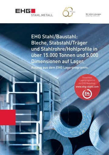 EHG Übersichtsfolder Stahl/Baustahl DE