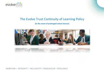 The Evolve Trust Continuity of Learning Guidance