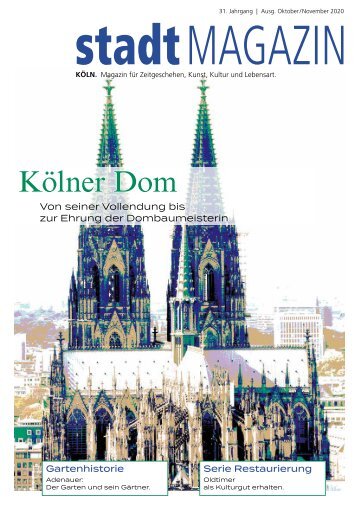 stadtMAGAZIN KÖLN. Ausgabe Oktober-November 2020