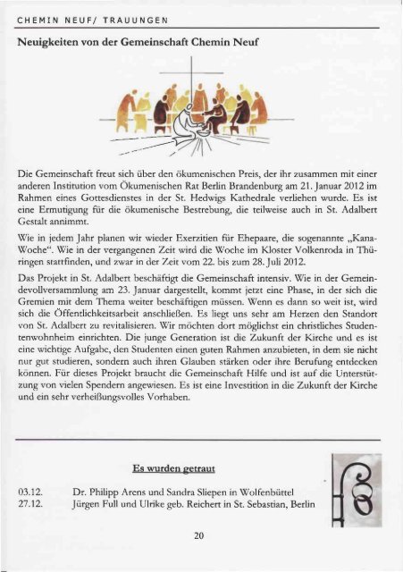 Gemeindebrief Februar/März 2012 - Herz-Jesu-Kirche