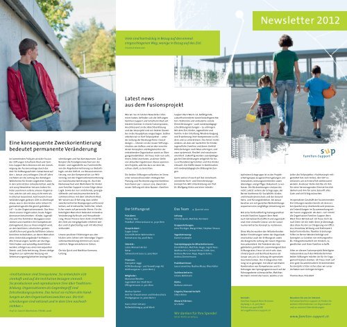 Newsletter 2012 (PDF) - Familien Support