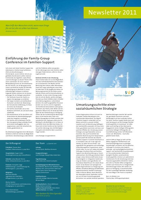 Newsletter 2011 - Familien Support