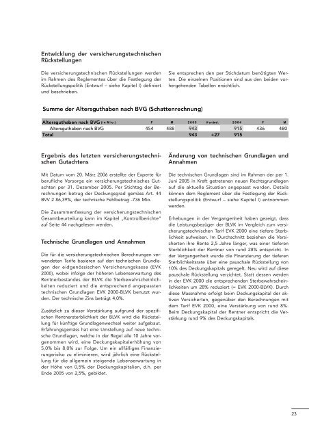 Download ganzer Artikel - BLVK Bernische Lehrerversicherungskasse