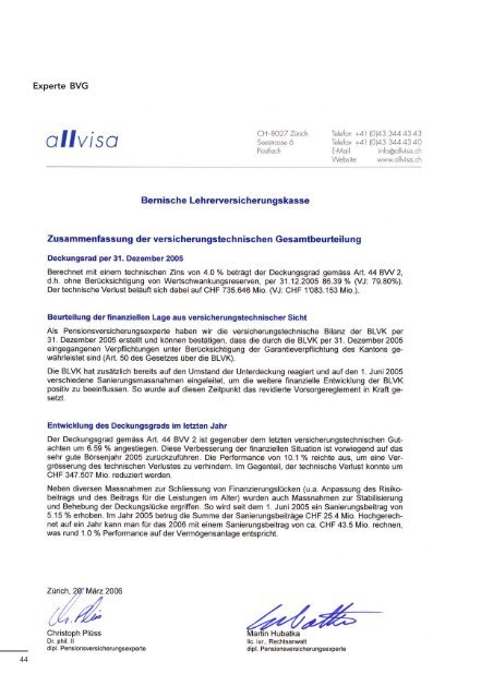 Download ganzer Artikel - BLVK Bernische Lehrerversicherungskasse