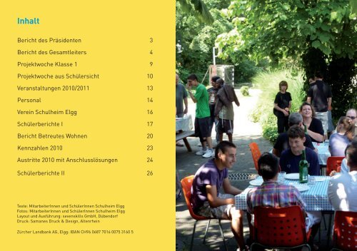 Jahresbericht 2010 - Schulheim Elgg