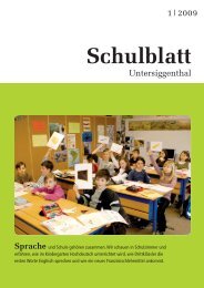 Schulblatt - Schule Untersiggenthal