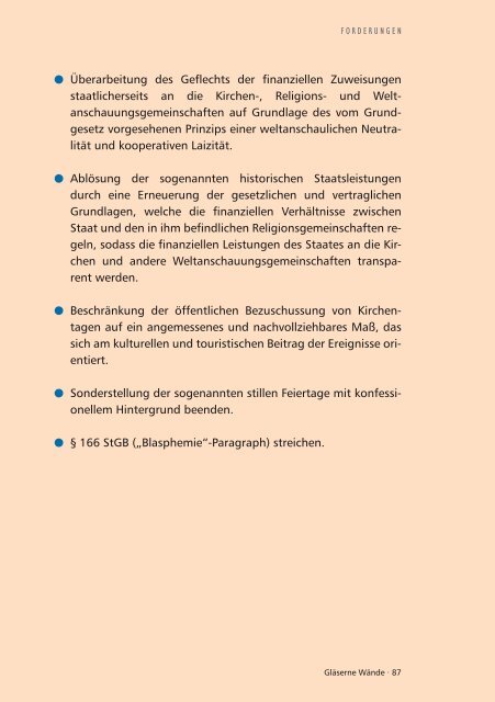 Gläserne Wände – Bericht zur Benachteiligung nichtreligiöser Menschen in Deutschland