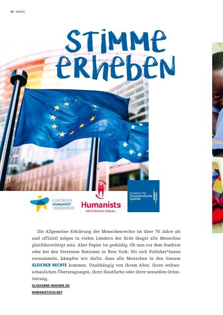 Für Menschlichkeit und Vernunft