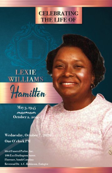 Lexie Hamilton Memorial Program