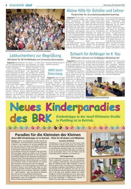 Paradies für die Kleinsten der Kleinen Neue BRK-Kinderkrippe ist in 