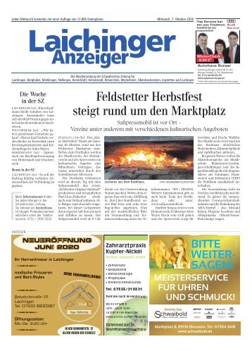 Laichinger Anzeiger 07.10.2020