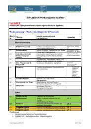 Berufsfeld Werkzeugmechaniker