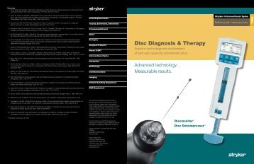 Disc Diagnosis & Therapy - Stryker Interventional Spine