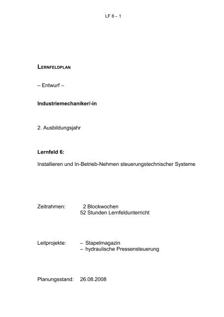 lernfeldplan