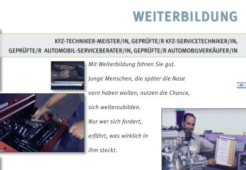 Aus- und Weiterbildung - Kfz-Betrieb