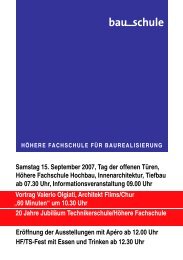 HF/TS - bei der Schweizerischen Bauschule Aarau SBA