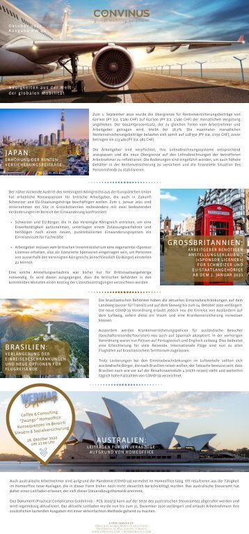 CONVINUS Global Mobility Alert KW 41_2020